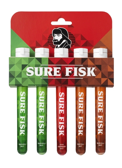 Sure Fisk Partypack Shots Rør 16,4% 5x2 cl.