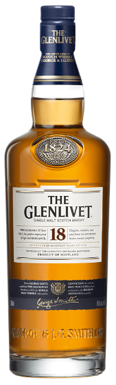 The Glenlivet 18 års Single Malt Scotch Whisky