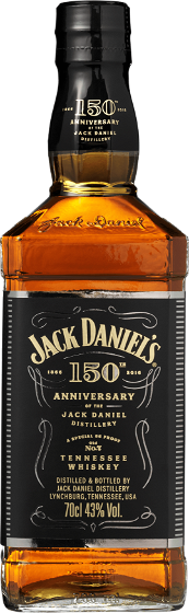 Jack Daniels 150th Anniversary Tennessee Bourbon Whisky 43% 70 cl.