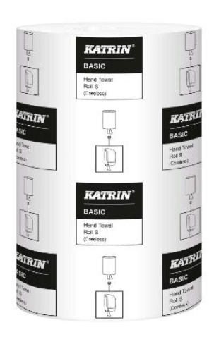 Håndklæderulle Katrin Basic S Mini Uden Hylse Uperforeret Natur