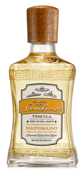 Tres Sombreros 100% Agave Reposado Tequila 38% 70 cl.