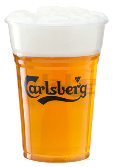 Carlsberg plastglas 50x75 cl.