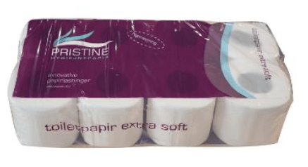 Toiletpapir Pristine Extra Soft 2-lag 34 m Nyfiber 8 rl.