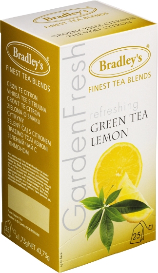 Bradley's Garden Fresh Green Tea Lemon 25 stk.