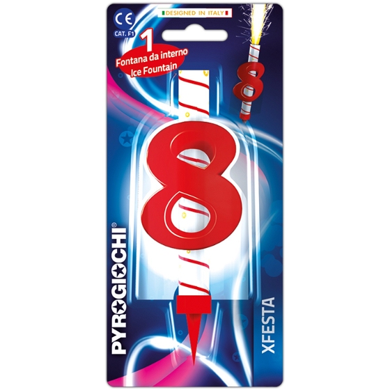 Isfontæne Med Rødt Tal Nr. 8