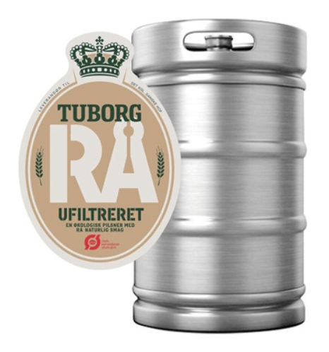 Tuborg RÅ Pilsner ØKO 4,5% 25 L. (fustage)