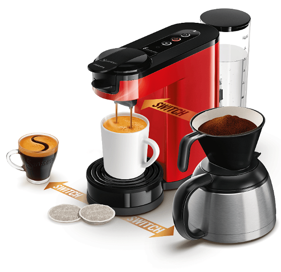 Senseo Kaffemaskine Switch 3-in-1 Monza Red