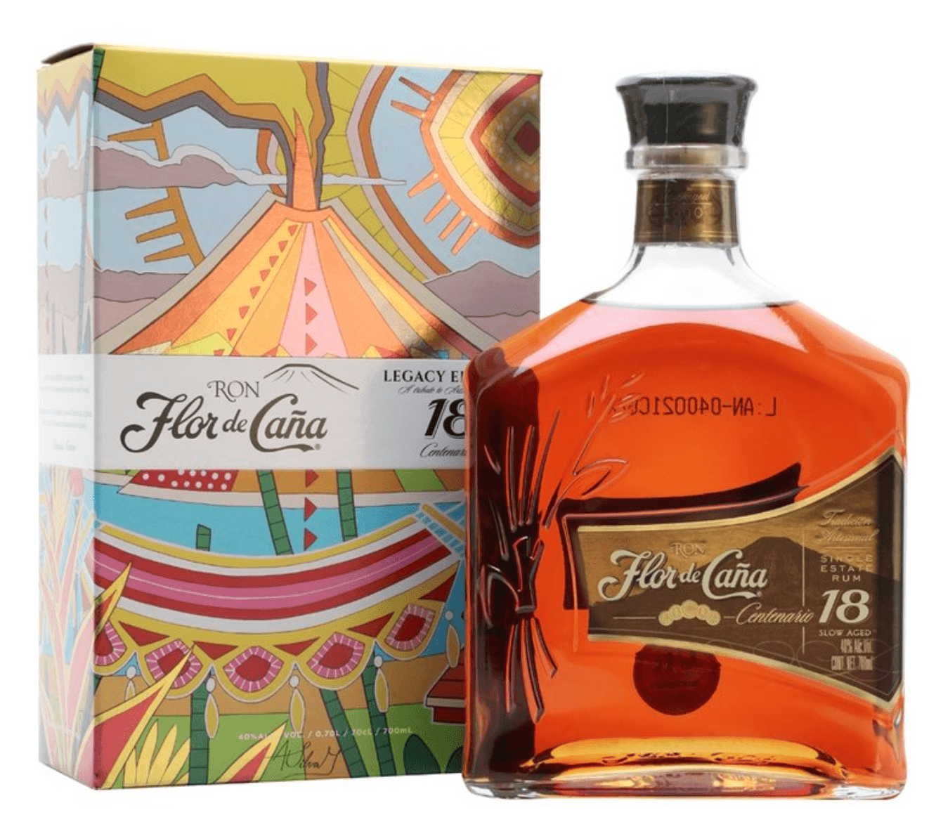 Flor de Cana Centenario 18 års Rom 40% 70 cl.