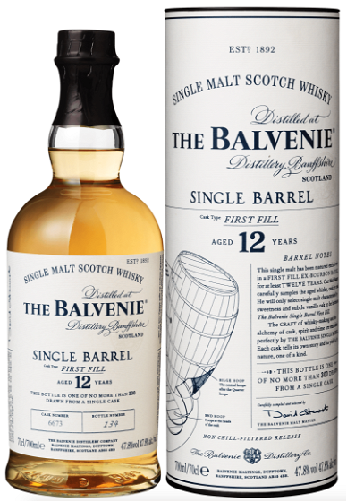 The Balvenie Single Barrel First Fill 12 års Single Malt Scotch Whisky 47,8% 70 cl.