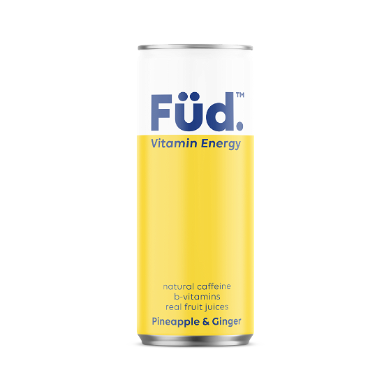 Füd Pineapple & Ginger Vitamin Energidrik 25 cl.