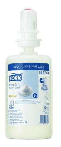 Sæbe Skum Tork Premium S4 Extra Mild Blomstermærket u/ farve og parfume