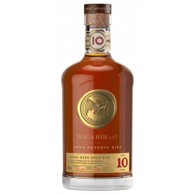 Bacardi Reserva Diez 10 års Rom 40% 70 cl.