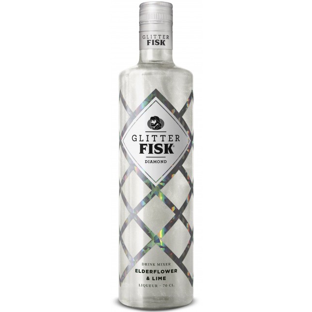 Glitter FISK Diamond Elderflower & Lime Likør 15% 70 cl.
