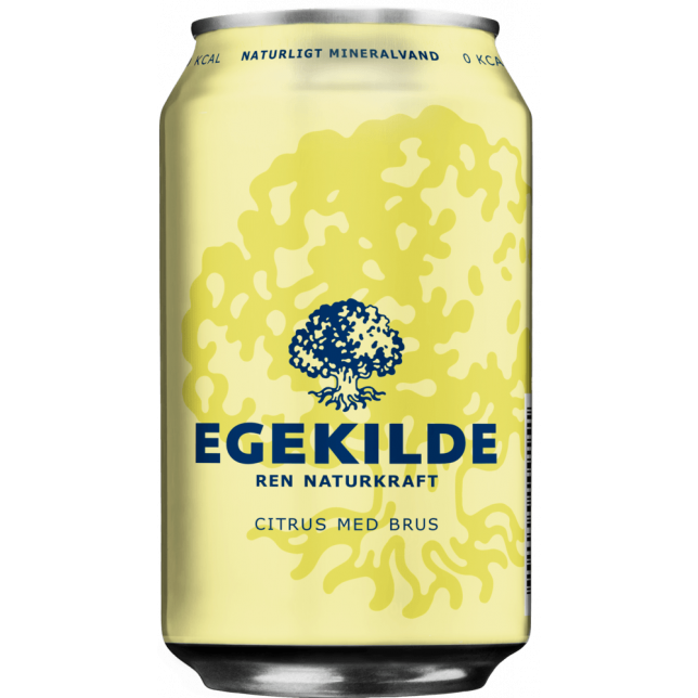 Egekilde Kildevand m/brus Citrus 24x33 cl. (dåse)