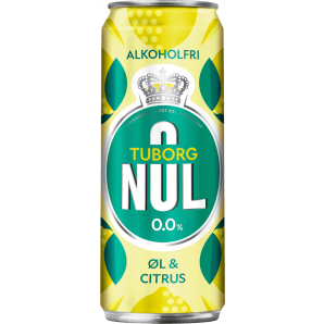 Tuborg Nul Citrus 0,0% 24x33 cl. (dåse)