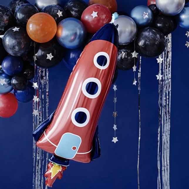 Raket Folieballon 44x115 cm. 1 stk.