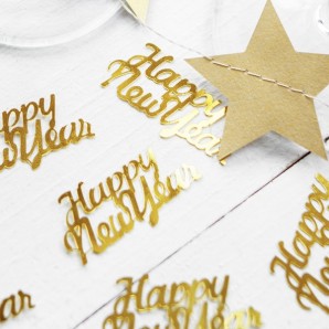 Guld "Happy New Year" Konfetti 3 g.