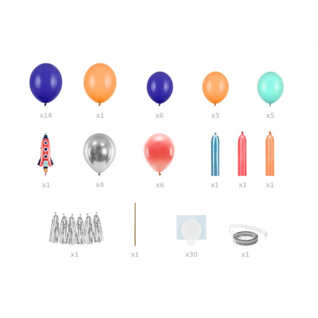 Raketmix Ballonguirlande 154x130 cm.
