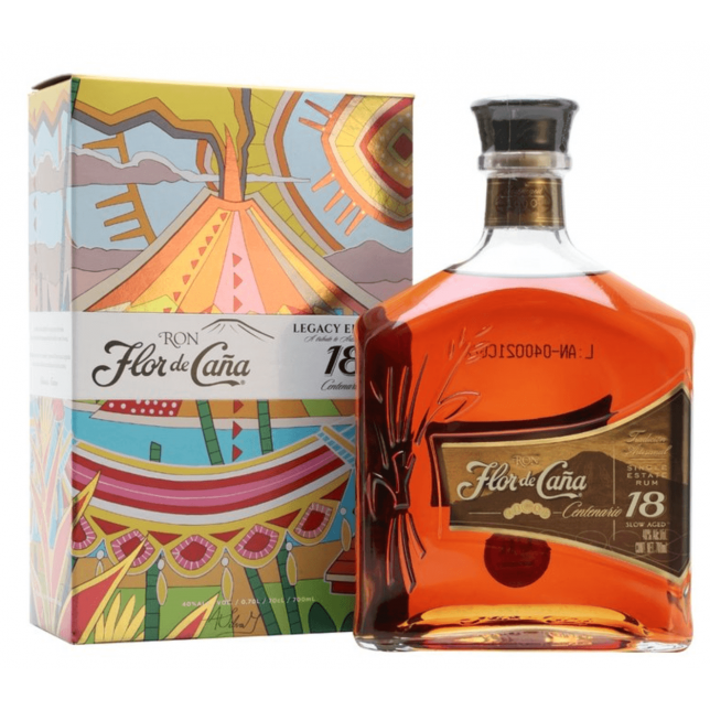 Flor de Cana Centenario 18 års Rom 40% 70 cl. (Gaveæske)