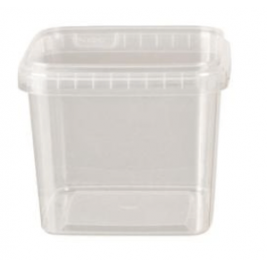 Plastbøtte Klar 1150 ml. 129x129x108 mm. 12 stk.